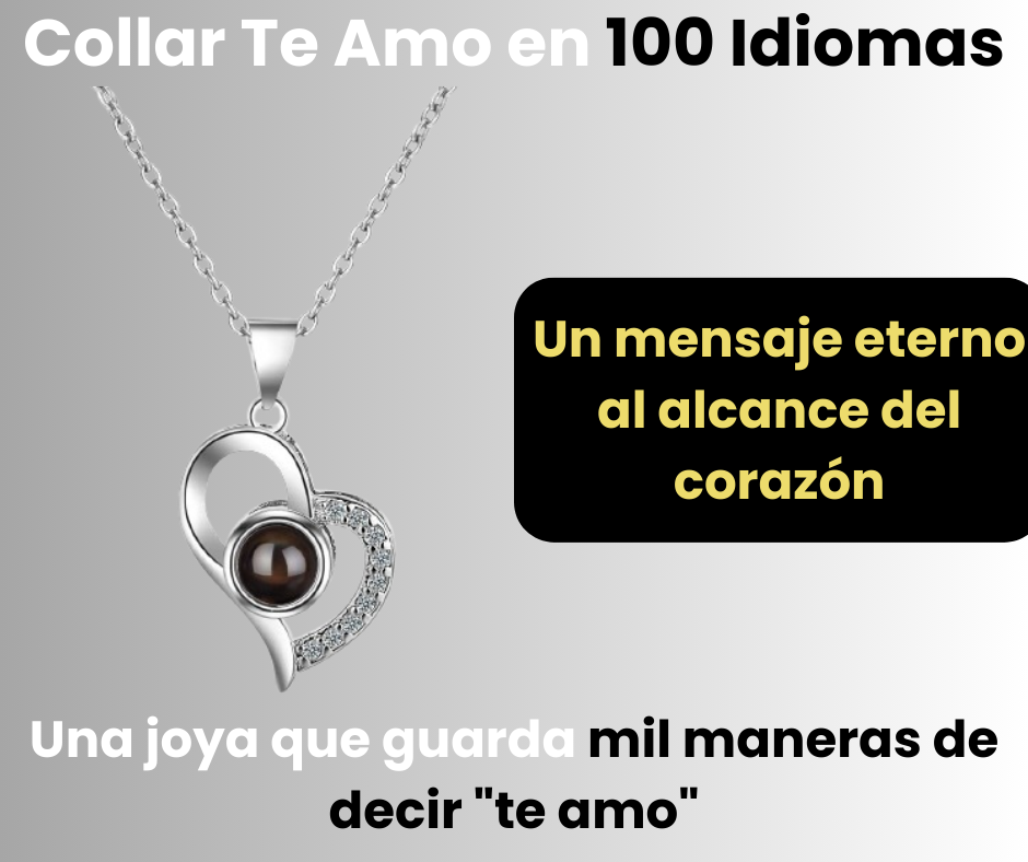 Collar Te Amo En 100 Idiomas