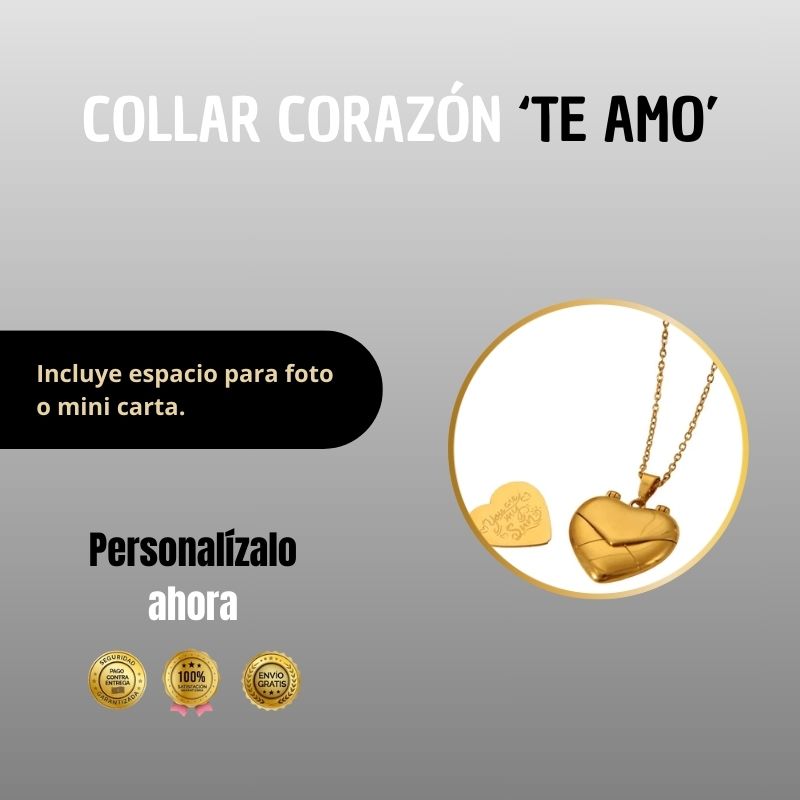 Collar de Corazón "Te amo"