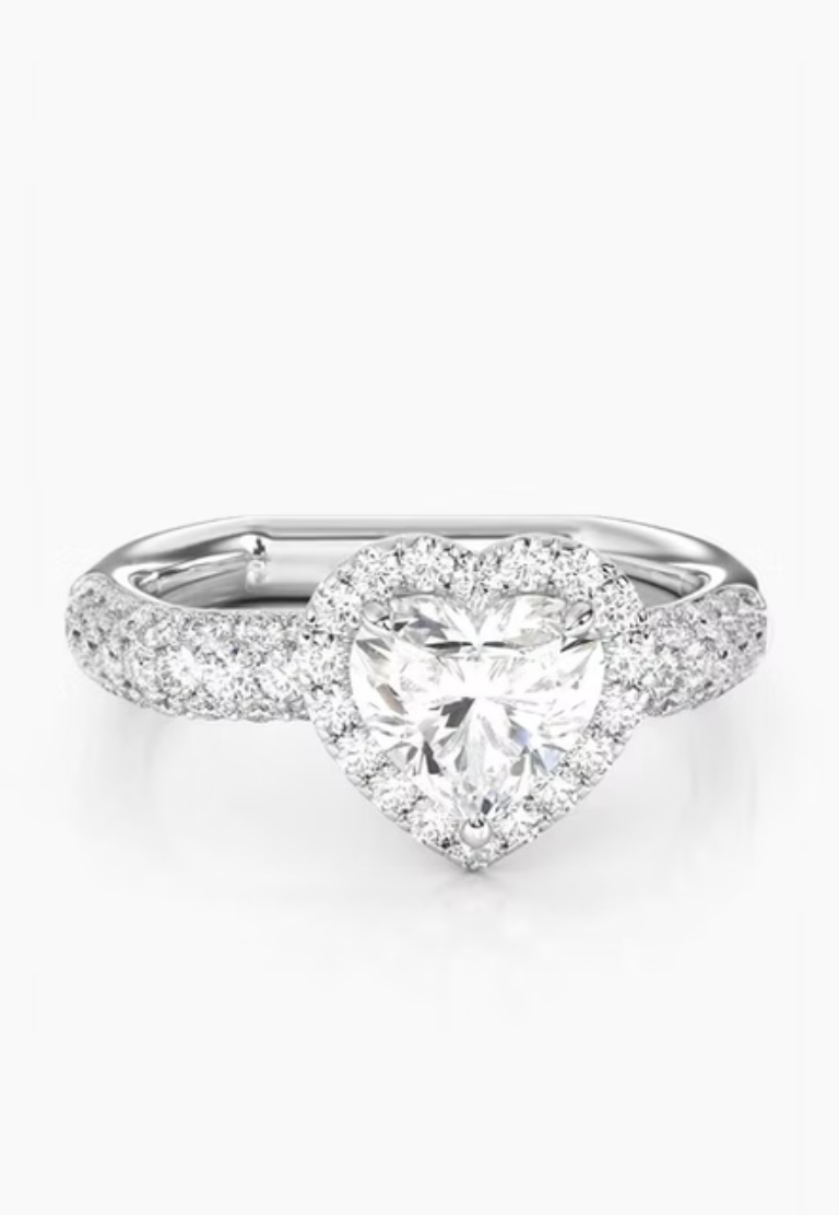 Anillo de compromiso de plata de ley 925