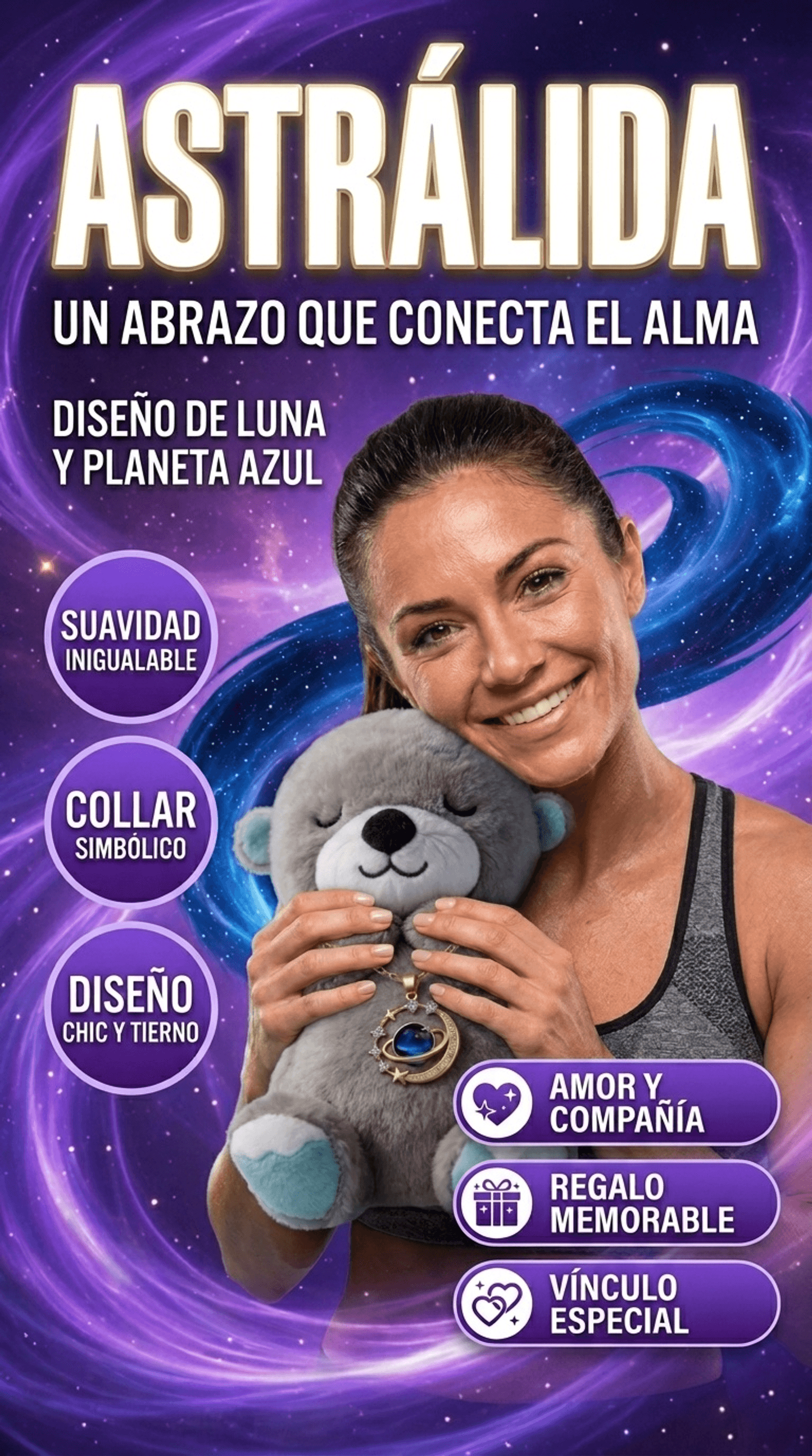 COMBO: Collar de Galaxias y Peluche Fisher Price