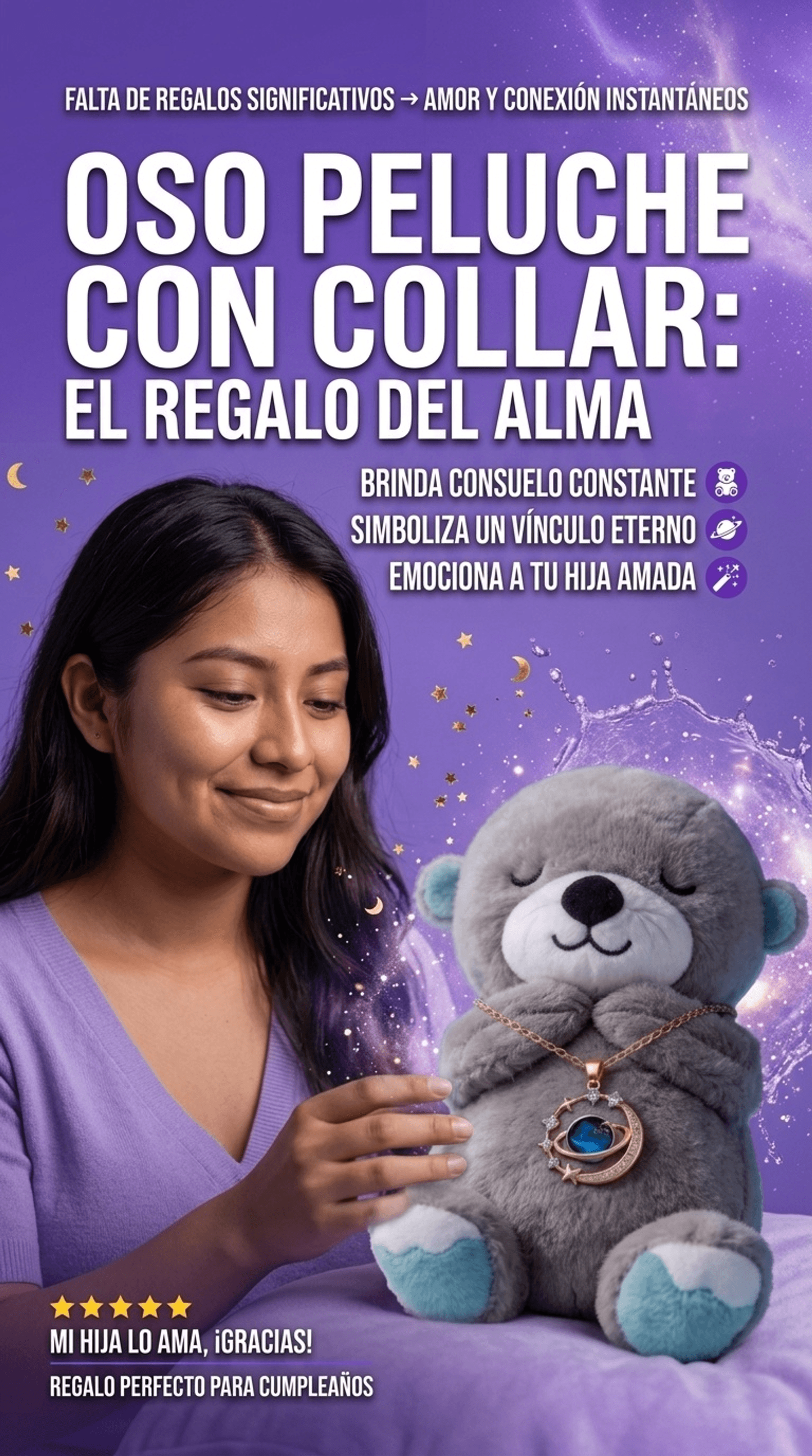 2X1: Collar de Galaxias y Peluche Fisher Price