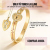 Juego de Pulsera y Collar con Candado de Corazón