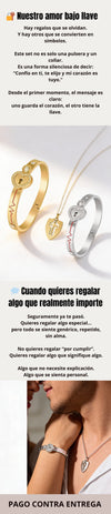 Juego de Pulsera y Collar con Candado de Corazón