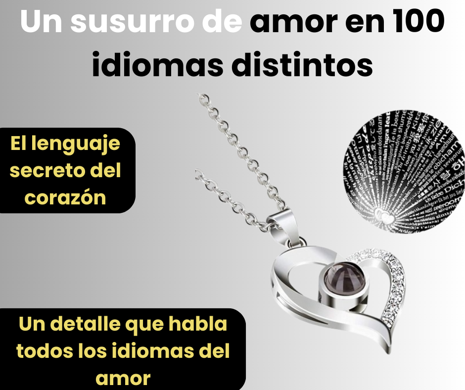 Collar Te Amo En 100 Idiomas