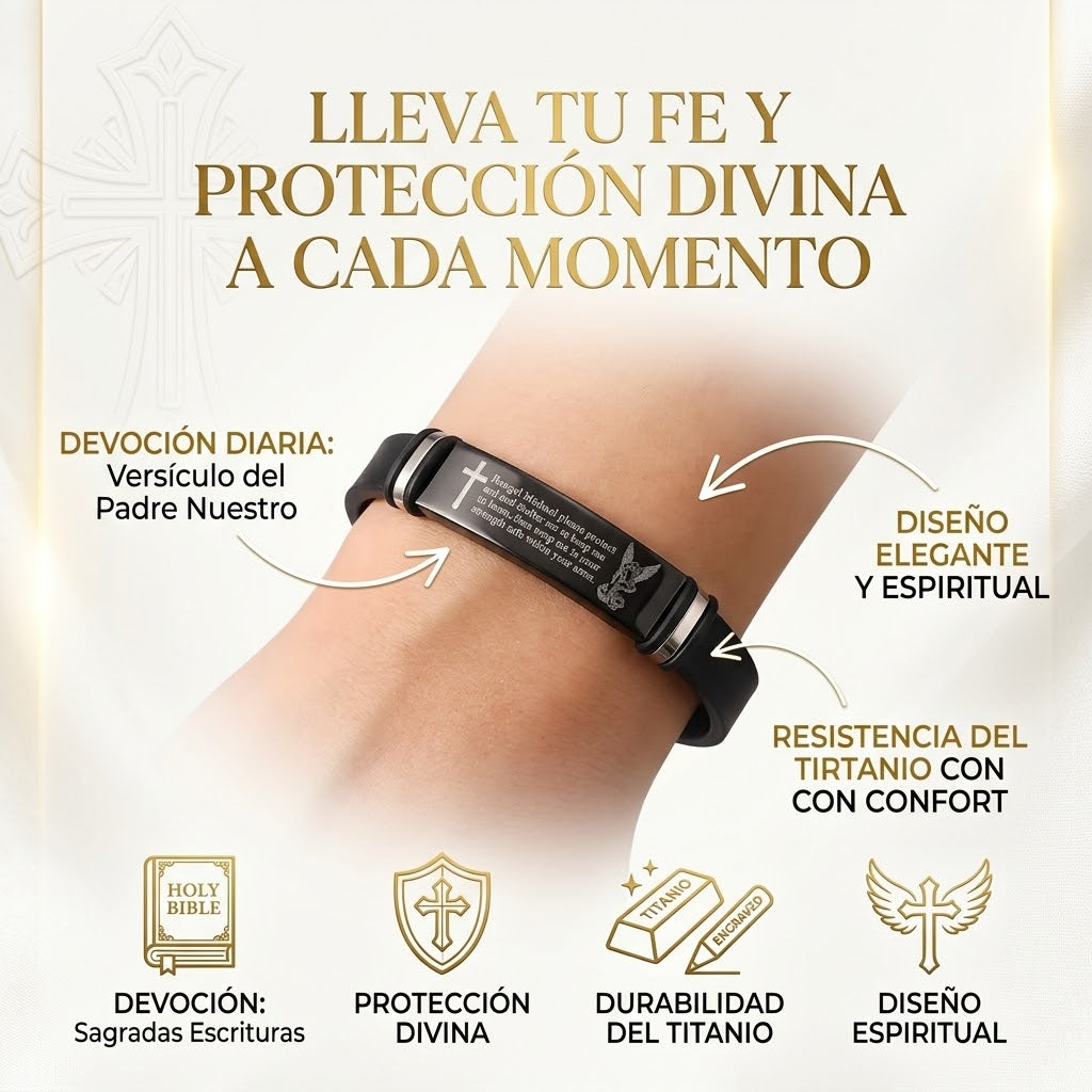 Brazalete Titanio & Fe – Padre Nuestro