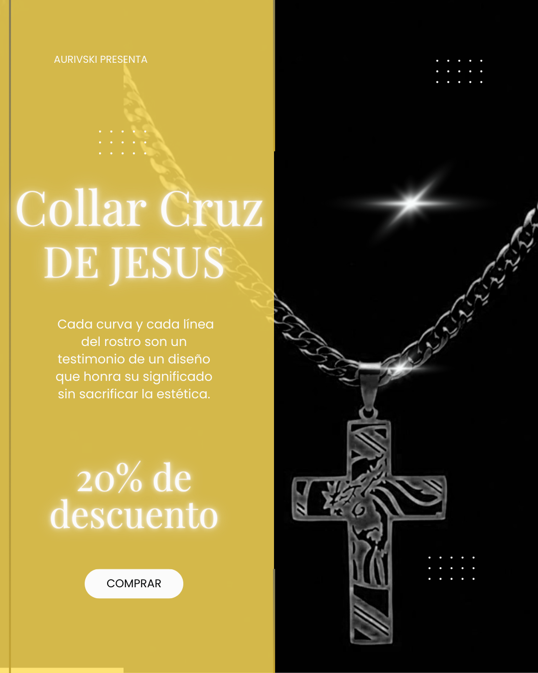 Collar Cruz de Jesus Negro