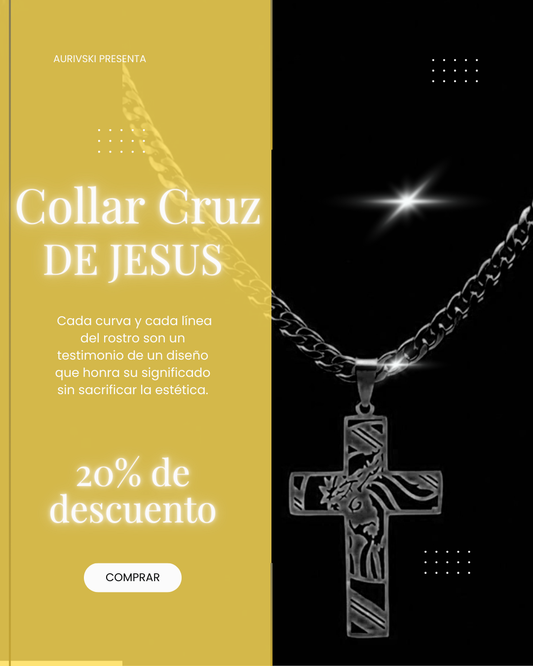 Collar Cruz de Jesus Negro