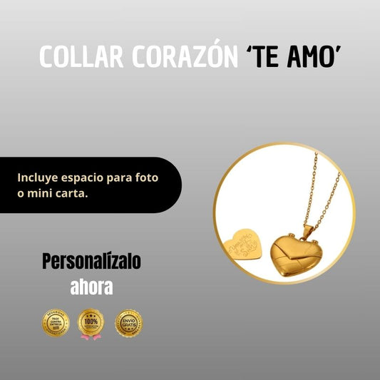 Collar de Corazón "Te amo"