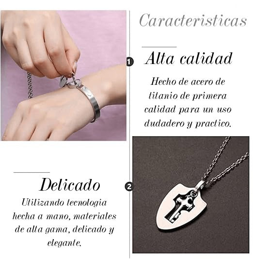 Conjunto Pulsera y Collar Llave del Corazón