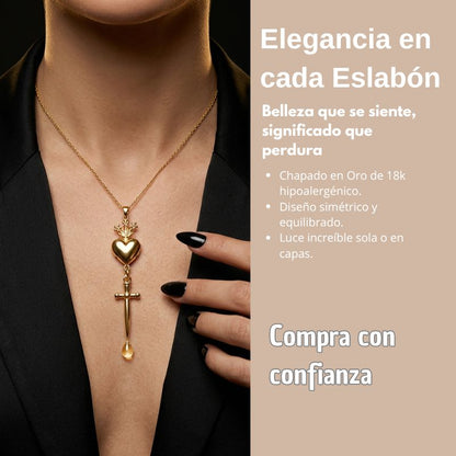 COLLAR CON GOTA DEL SAGRADO CORAZÓN