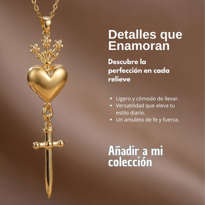 COLLAR CON GOTA DEL SAGRADO CORAZÓN