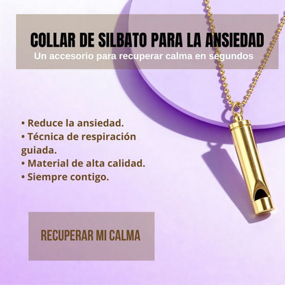 Collar de silbato para la ansiedad