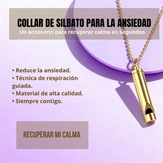 Collar de silbato para la ansiedad