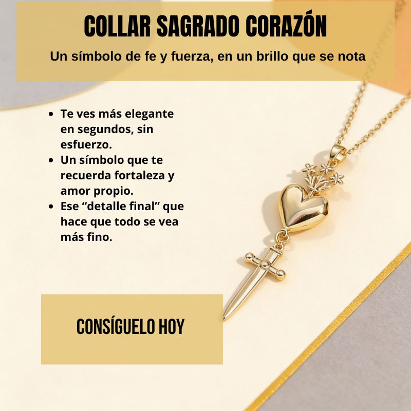 Collar Sagrado Corazón con Gota