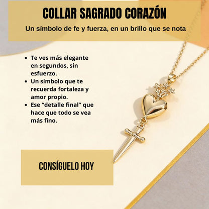 Collar Sagrado Corazón con Gota