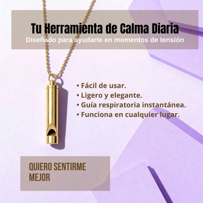 Collar de silbato para la ansiedad