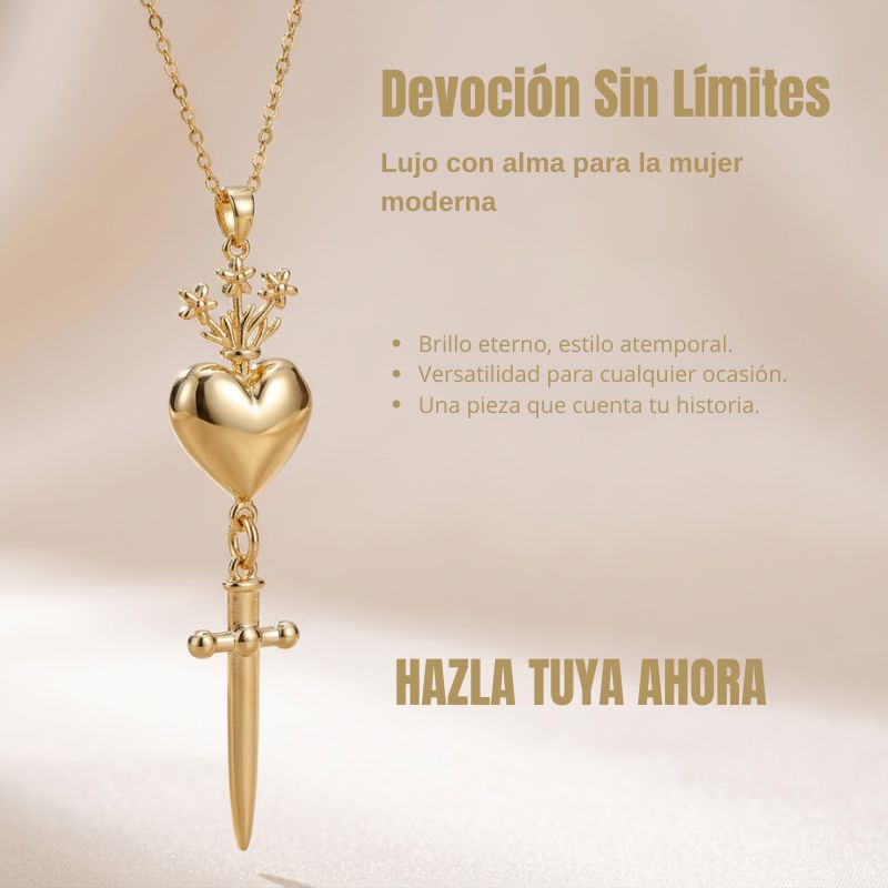 Collar con gota del Sagrado Corazón