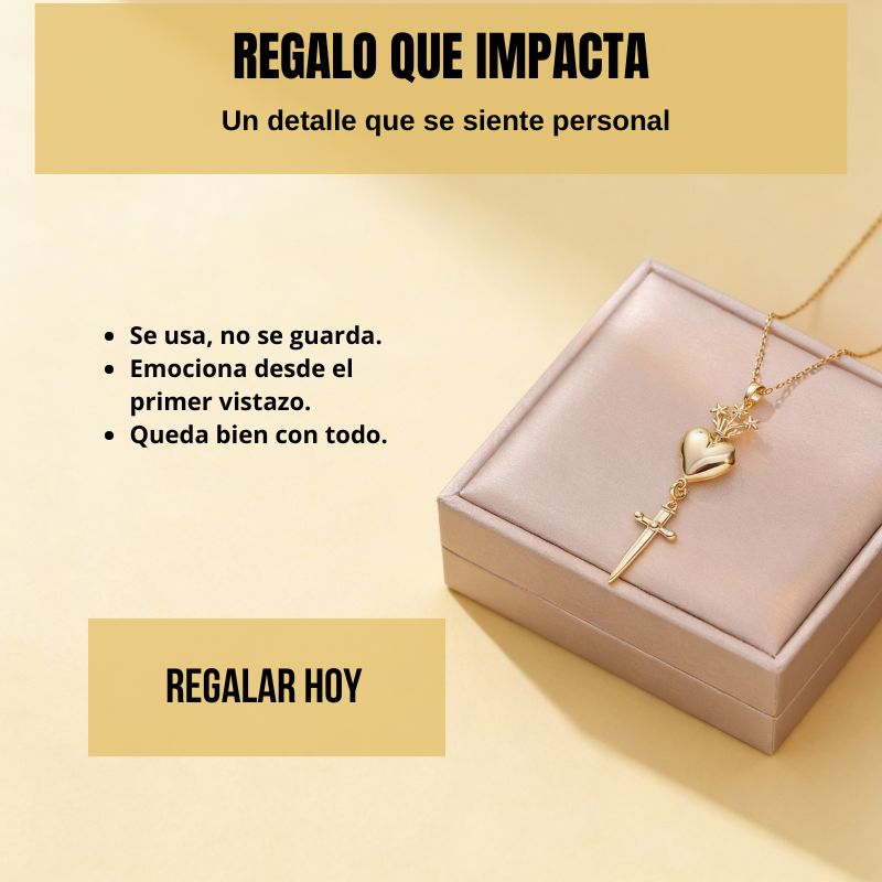 Collar Sagrado Corazón con Gota