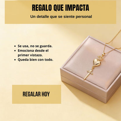 Collar Sagrado Corazón con Gota