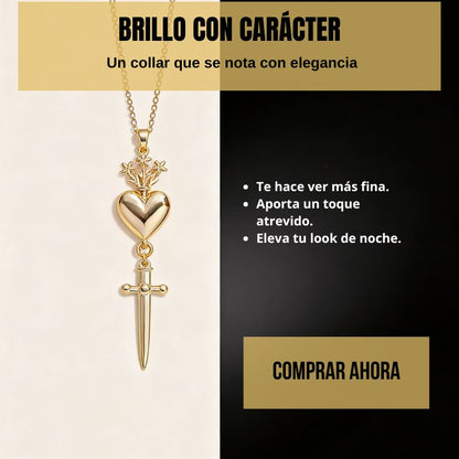 Collar Sagrado Corazón con Gota