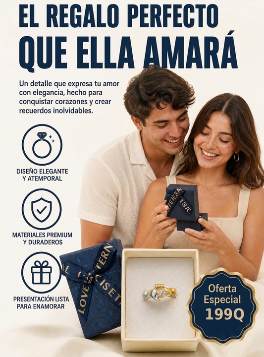 Anillo de Manos Entrelazadas