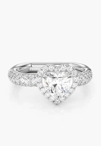 Anillo de compromiso de plata de ley 925