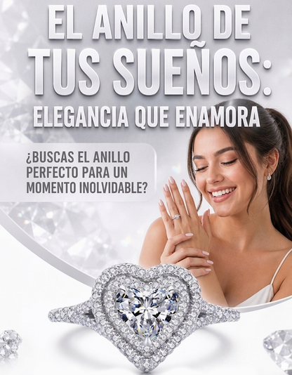 Anillo de compromiso de plata 925
