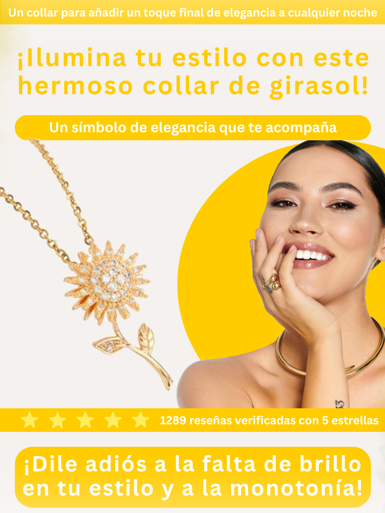 Collar Giratorio de Girasol con Esmeraldas