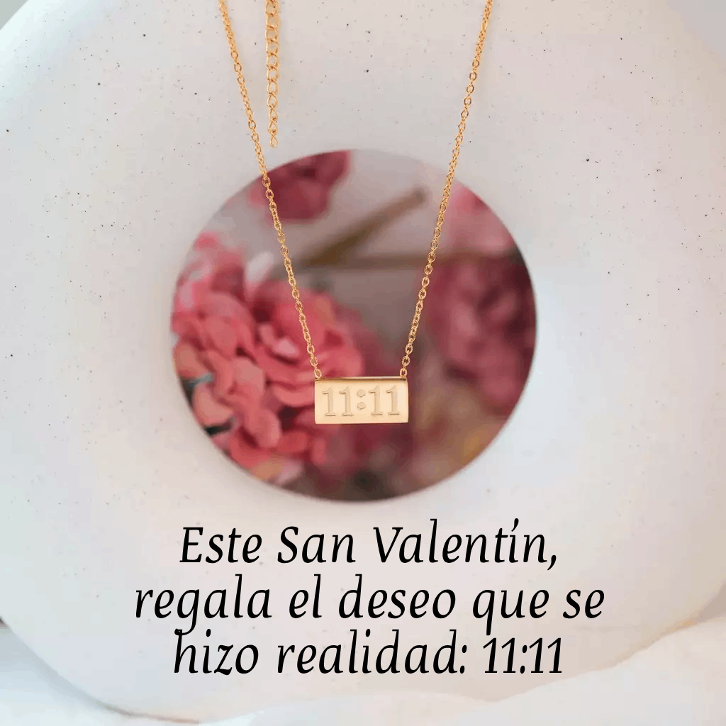 Collar de Cruz y oro 11:11