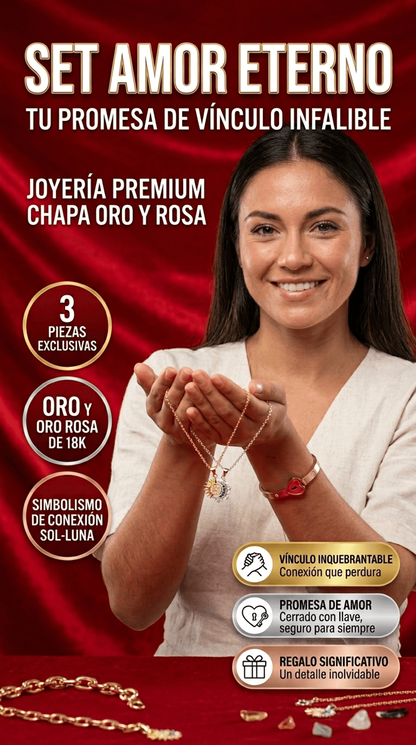COMBO 2X1: Collar Sol y la Luna con pulsera de amor