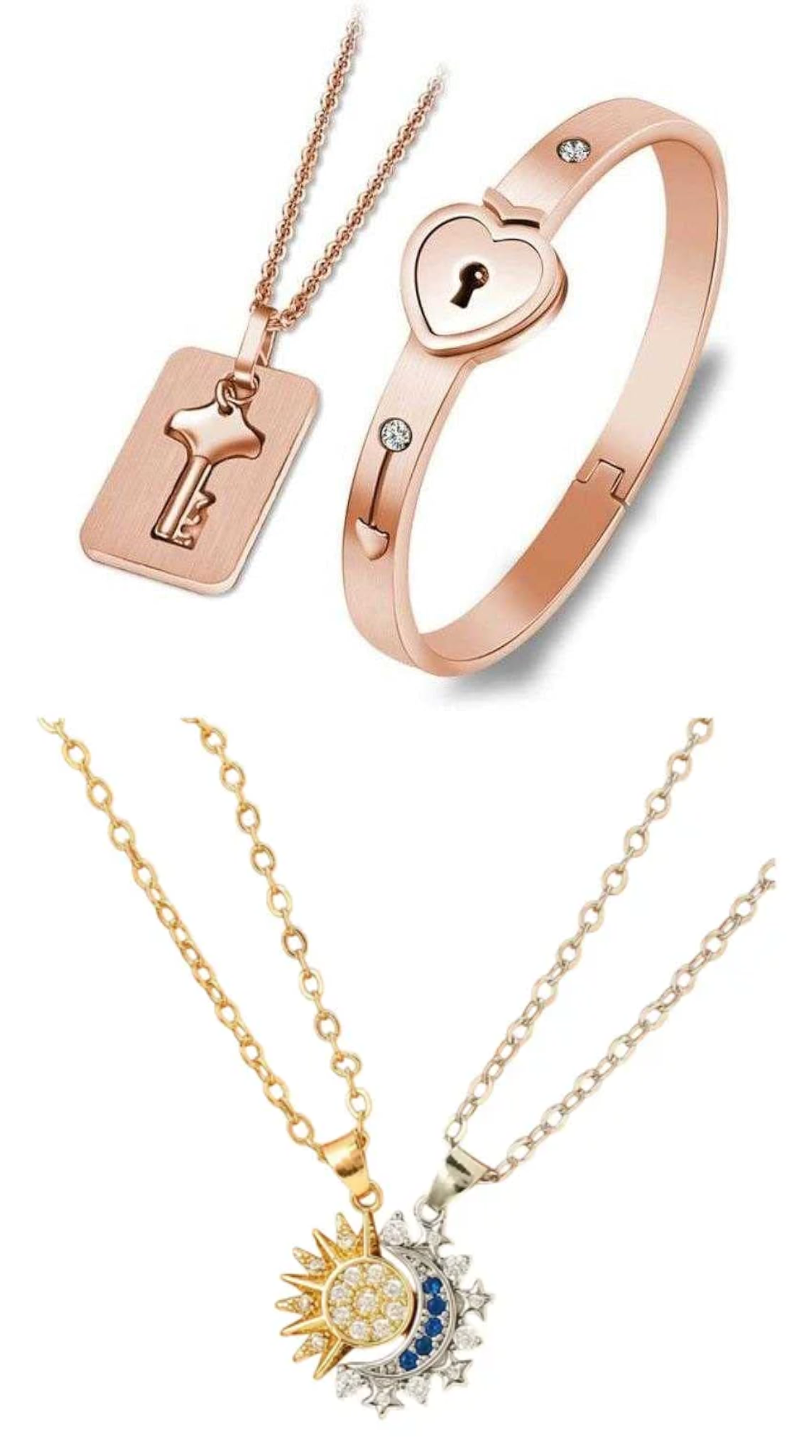 COMBO 2X1: Collar Sol y la Luna con pulsera de amor