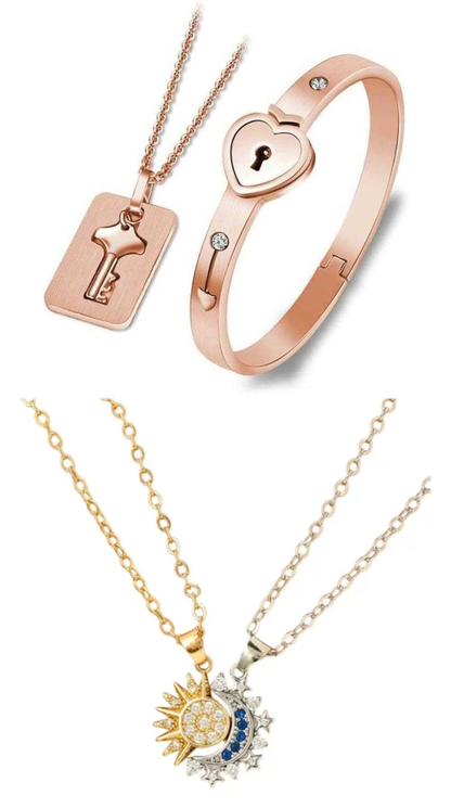 COMBO 2X1: Collar Sol y la Luna con pulsera de amor