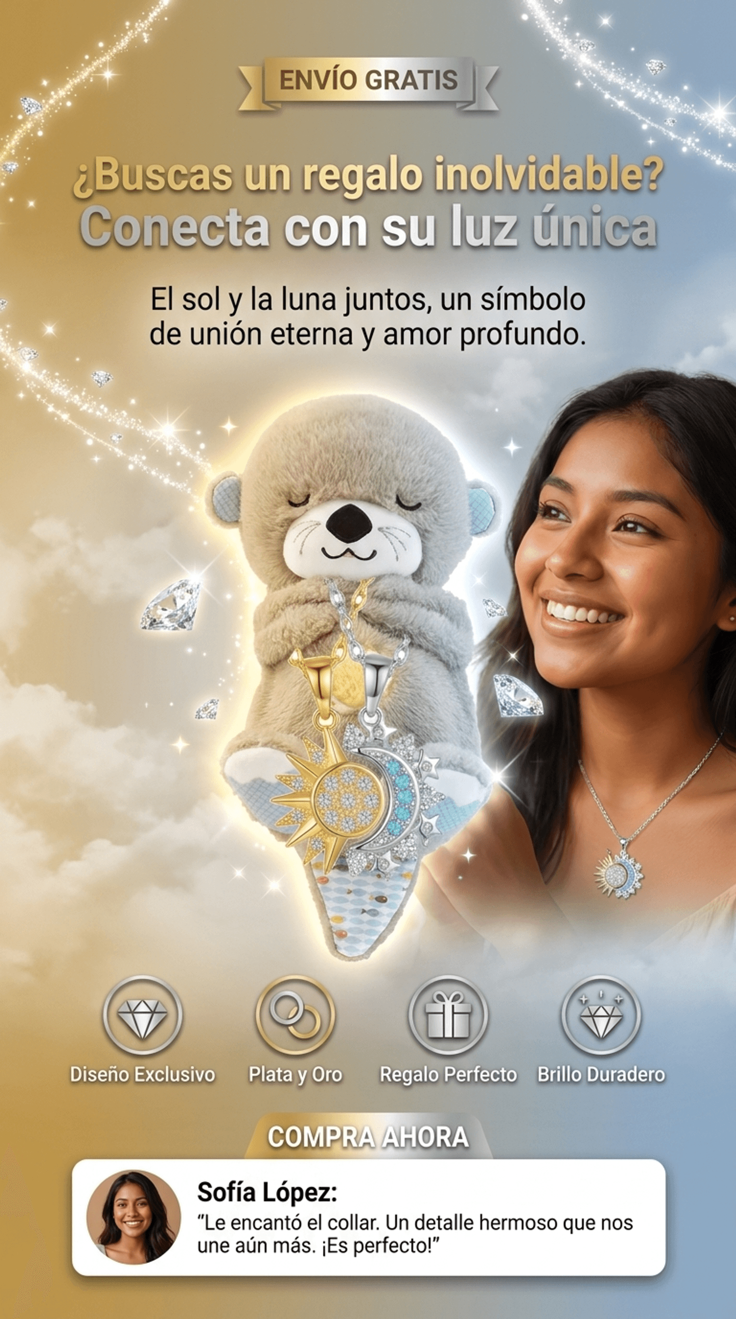 COMBO: Peluche Fisher Price y Collar de Galaxias