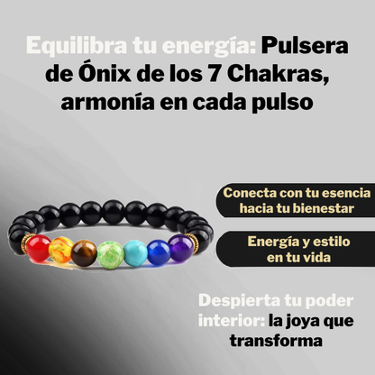 Pulsera Onyx de 7 Chakras