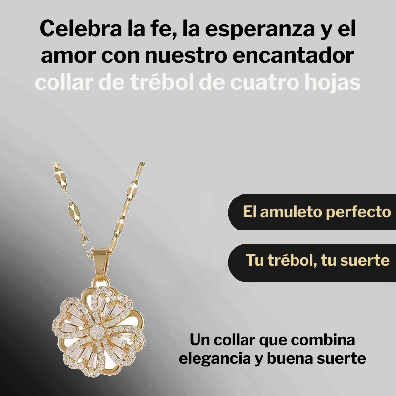 Collar con Colgante de Trebol de Cuatro Hojas