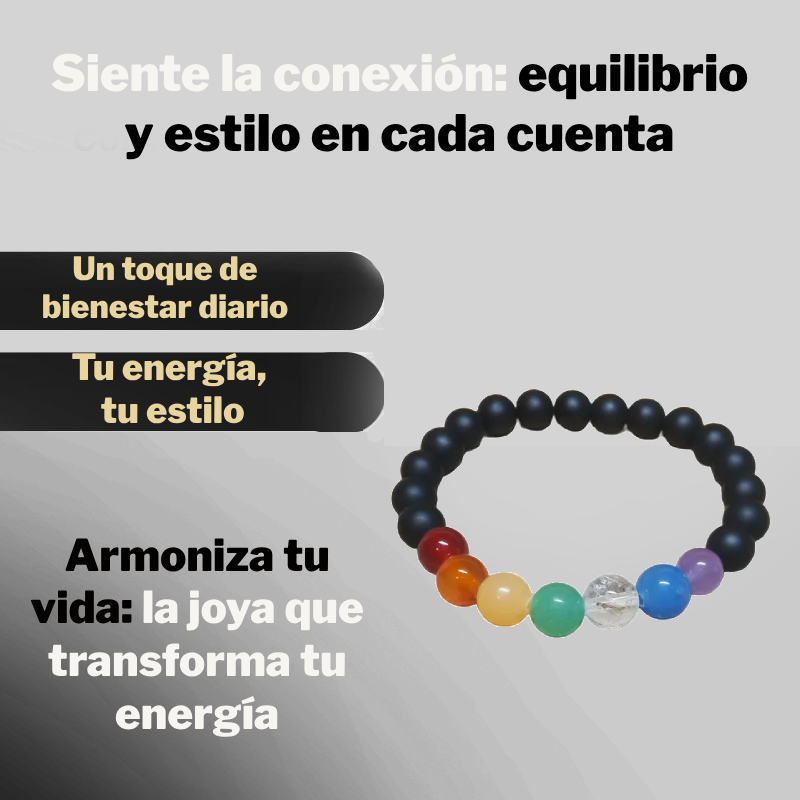Pulsera Onyx de 7 Chakras