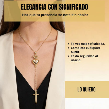 Collar Sagrado Corazón con Gota